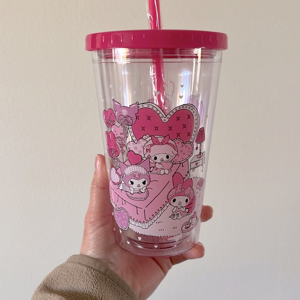 Kuromi my Melody slumber party tumbler new